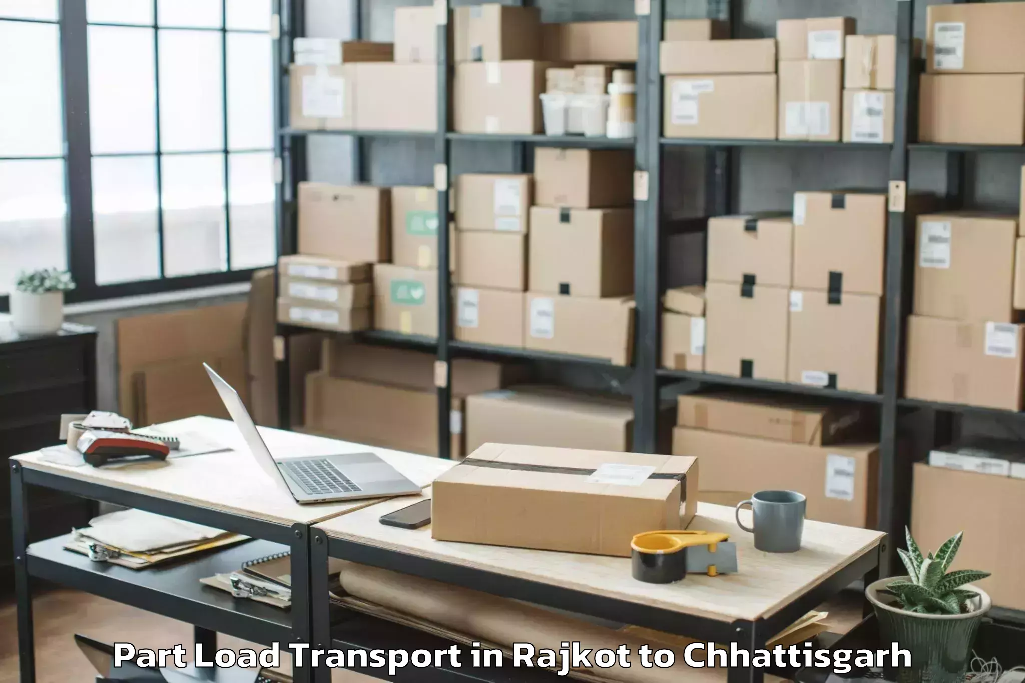 Trusted Rajkot to Charama Part Load Transport